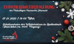 Christbaumversteigerung FFW Ahornöd @ Schützenheim "Wildschützen" Speltenbach