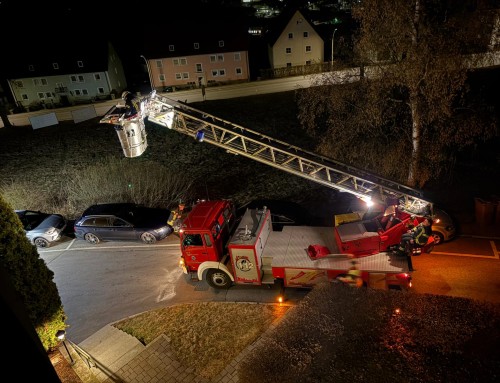 Personenrettung mit Drehleiter Heinz-Mathies-Straße